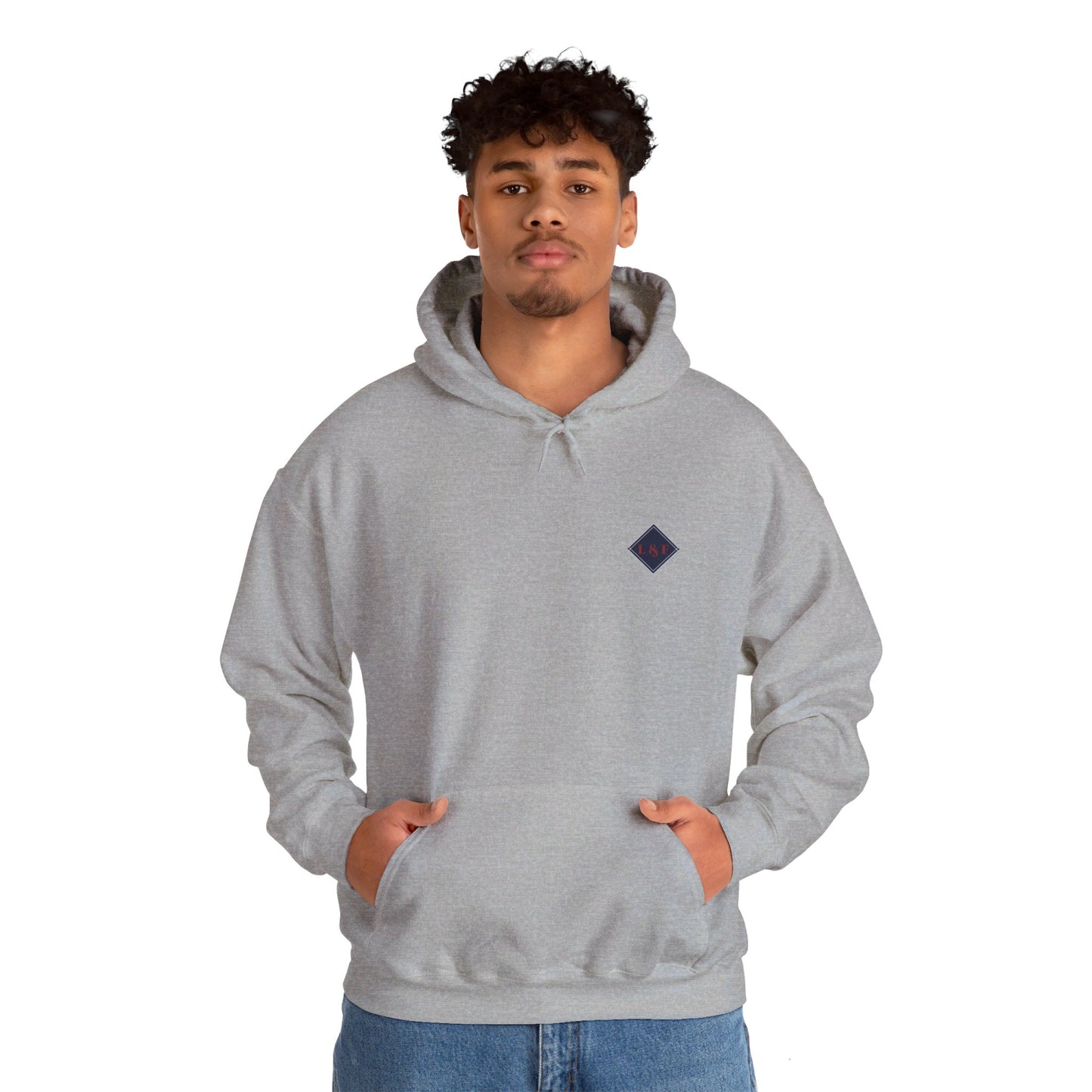 Ledger & Ford Retro Hoodie in Grey