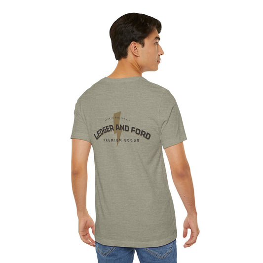 Ledger & Ford Lightning Bolt Graphic Tee (Heather Stone)