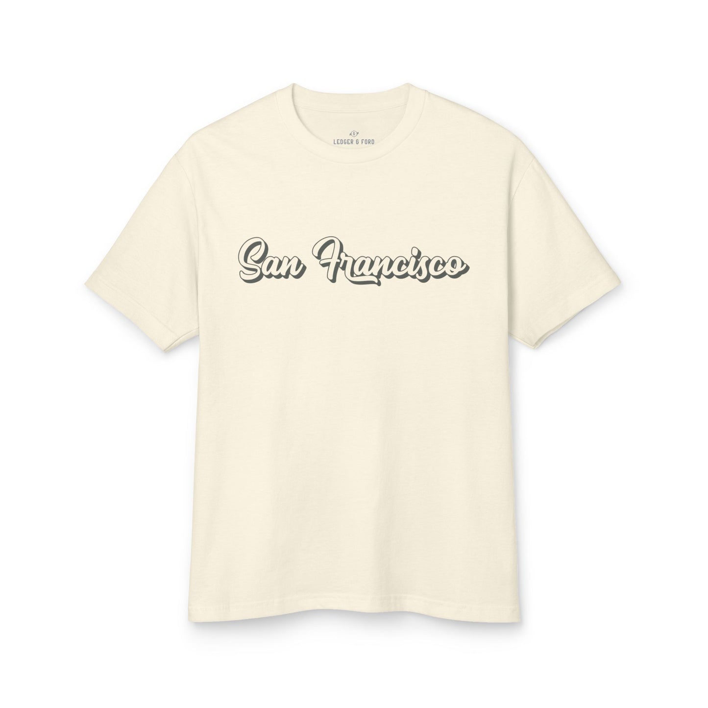 Ledger & Ford San Francisco Garmet Dyed Tee 100% Cotton