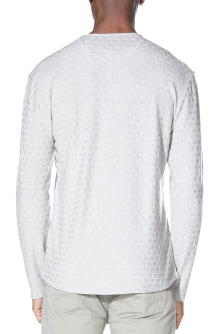 Folsom Basketweave Henley (Light Gray) - LIMITED HOLIDAY SPECIAL